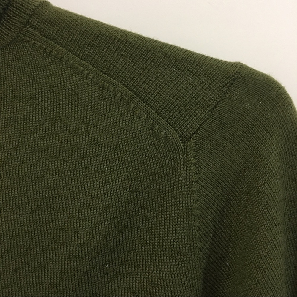 Sutton / Studio Classic Olive Green Wool Turtlene… - image 2